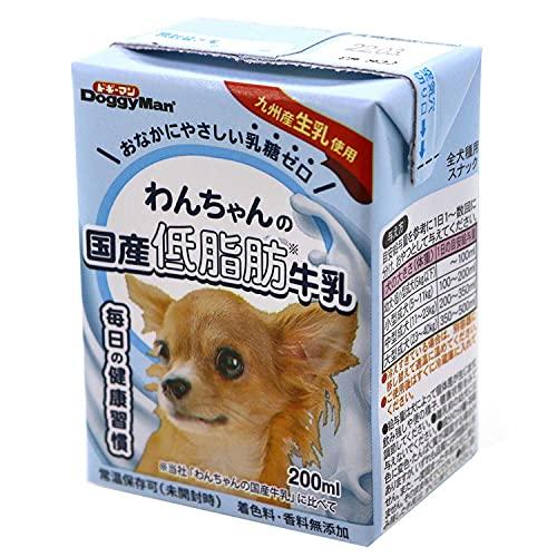 ドギーマン わんちゃんの国産低脂肪牛乳 全犬種用 200ミリリットル (x 24) (ケー