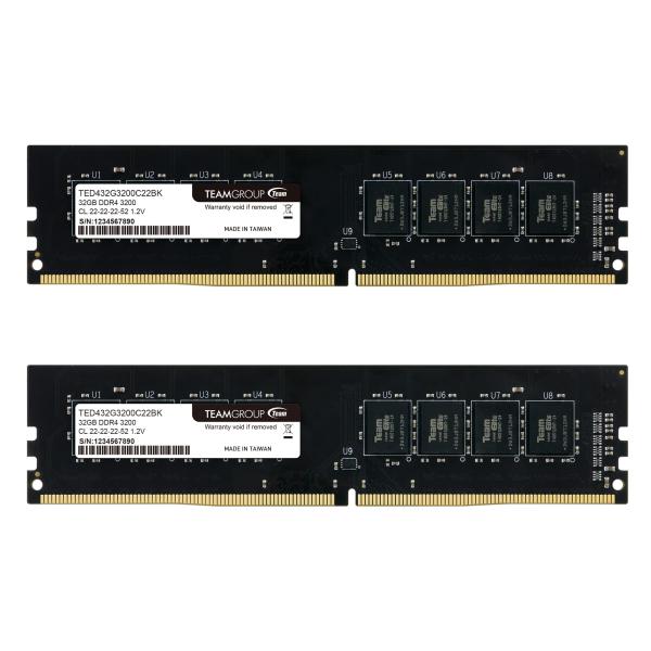 TEAMGROUP Elite DDR4 64GB キット (2 x 32GB) 3200MHz (...