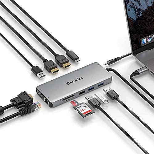 WAVLINK USB Type-C 12-in1 ミニドッキングステーション HDMIアダプター ...