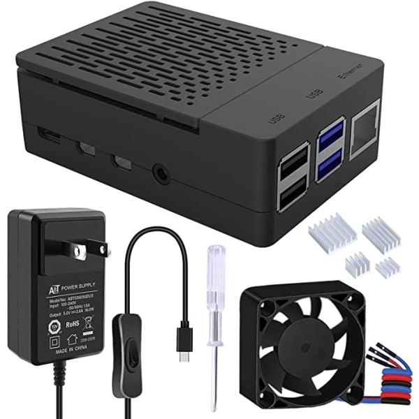 GeeekPi Raspberry Pi 4ケースRaspberry Pi 4 5V 3.6A US...