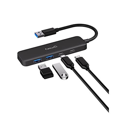 デュアルUSB C USB A 3.0ハブ。2* USB-C 3.0と2* USB-A 3.0の4ポ...