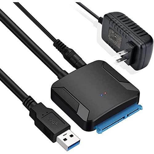 WOSOB SATA USB 変換ケーブル hdd 3.5 usb 2.5/3.5インチ 変換アダプ...