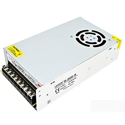 LETOUR スイッチング電源 直流安定化電源 AC DC 電源変換5V 40A 200W 110V...