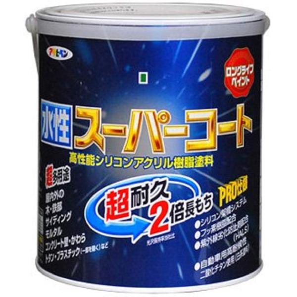 アサヒペン 塗料 ペンキ 水性スーパーコート 1.6L ライトグレー 水性 多用途 ツ