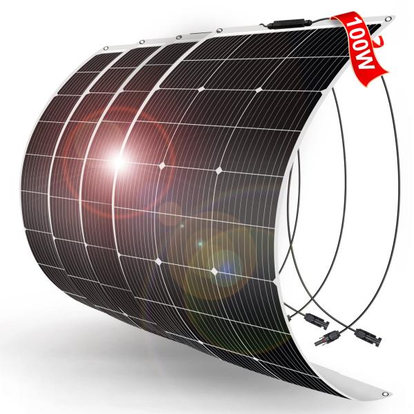 DOKIO ソーラーパネル 400W フレキシブル 単結晶 4枚*100W 18v ポータブル電源や