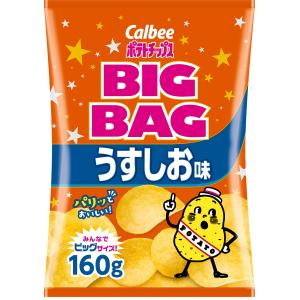 カルビー ポテトチップス ビッグバッグ うすしお味 160g×12袋 大容量 たっぷり スナック菓子の商品画像