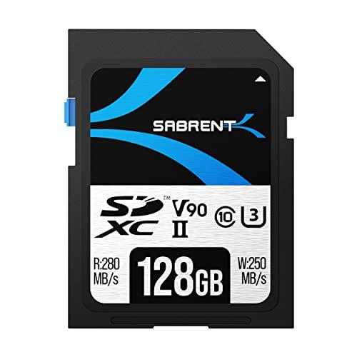 SABRENT SDカード 128GB、SDカード V90、メモリーカード、UHS-IIメモリーカー...