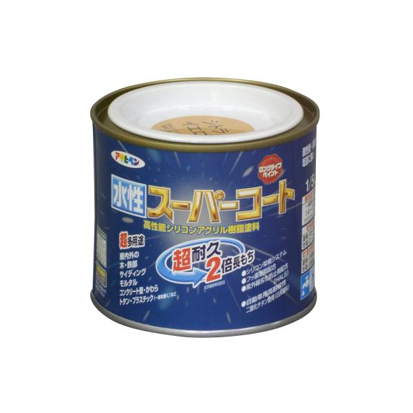 アサヒペン 塗料 ペンキ 水性スーパーコート 1/5L シトラスイエロー 水性 多用途