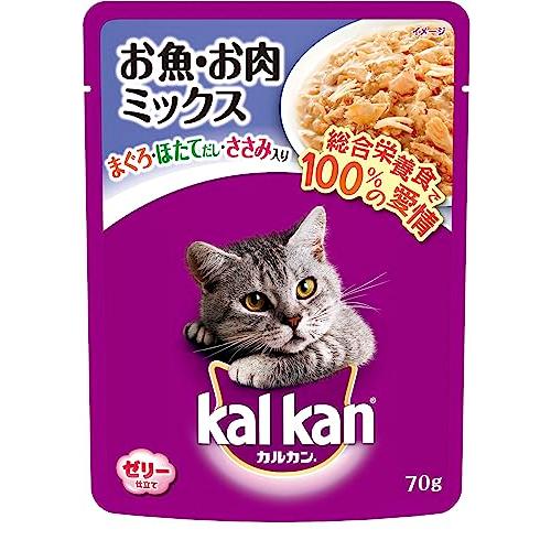 カルカン パウチ お魚・お肉ミックス まぐろ・ほたて・ささみ入り キャットフー