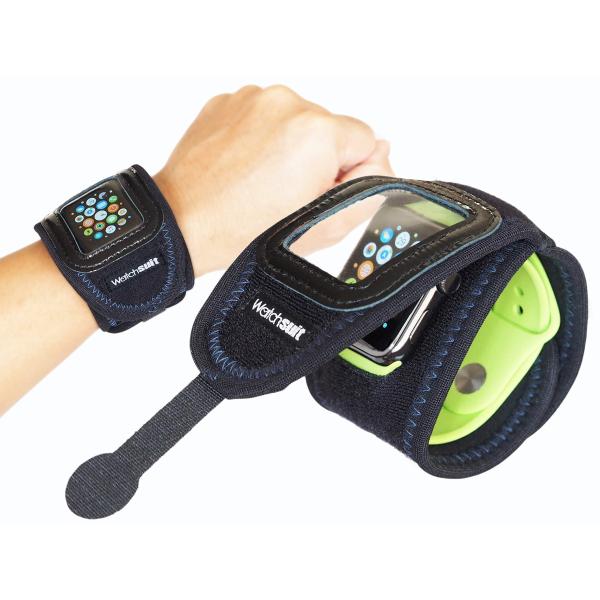 《Watch Suit VIEW 黒／黒紺》はApplewatch、腕時計を５秒で簡単装着する保護カ