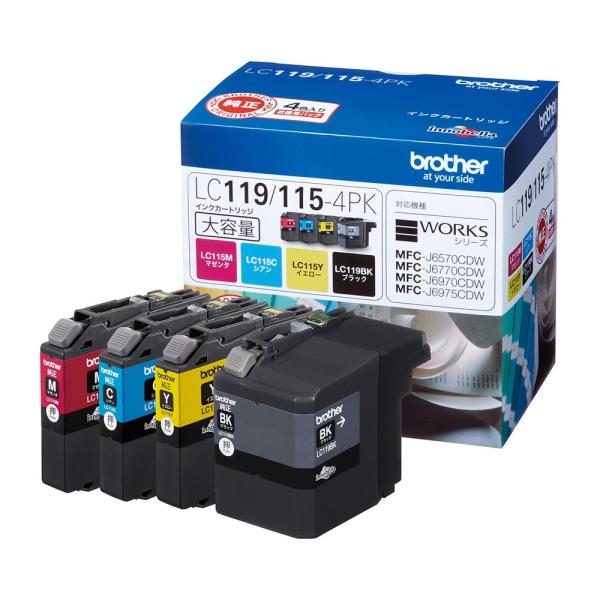 【brother純正】 ブラザー工業(Brother Industries) インクカートリッジ4色...