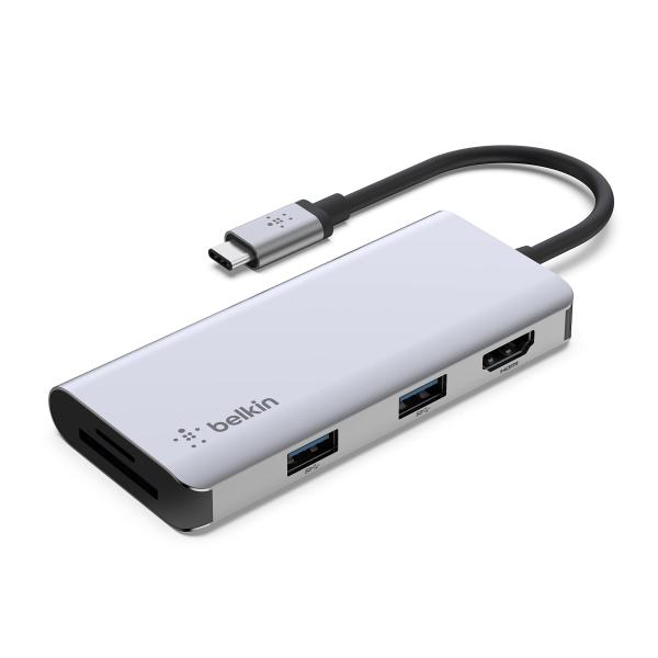 Belkin USB-Cハブ 5-in-1 Youtube編集に 4K@30Hz HDMI出力 動画...