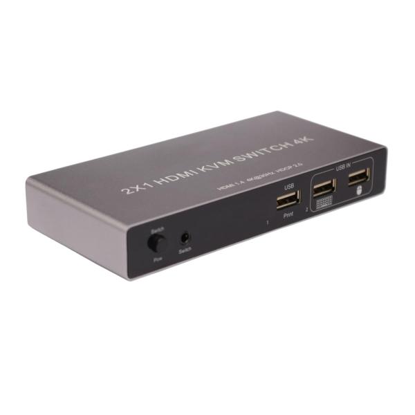 ES-Tune KVM切替器 2入力1出力 HDMIモニター 4K60HZ デバイス不要 Mac O...