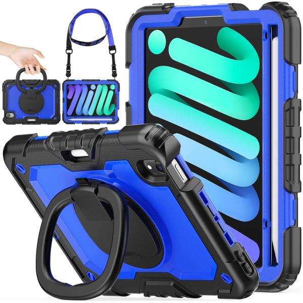 SEYMAC stock iPad mini A17 Pro/mini6 リングハンドル耐衝撃ケース...