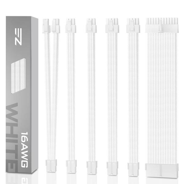 EZDIY-FAB PC電源延長スリーブケーブル GPU/CPU用PC電源 延長ケーブル 電源専用
