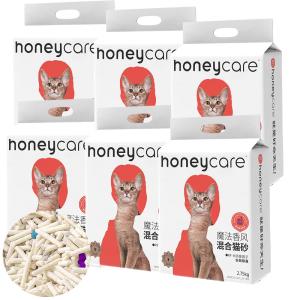 HONEYCARE ハニーケア ミックス猫砂 約5L/2.75KG＊６袋セット おからとベントナ