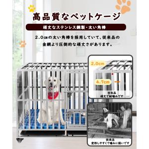 Xverycan 大型犬 ケージ ステンレス鋼...の詳細画像2
