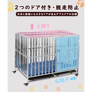 Xverycan 大型犬 ケージ ステンレス鋼...の詳細画像5