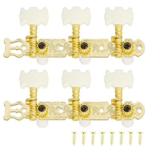 サムコス 3左 3右セット ギター ストリング チューニングペグ 固定用ネジ付き 6