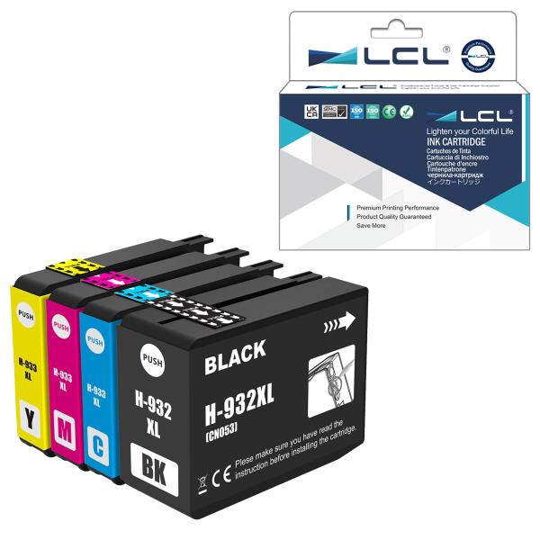 LCL 互換インクカートリッジ 932XL 933XL HP対応 (4色セット ブラック シアン マ