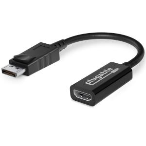 Plugable DisplayPort - HDMI 変換アダプター、アクティブ HDMI 2.0 対応 Displa