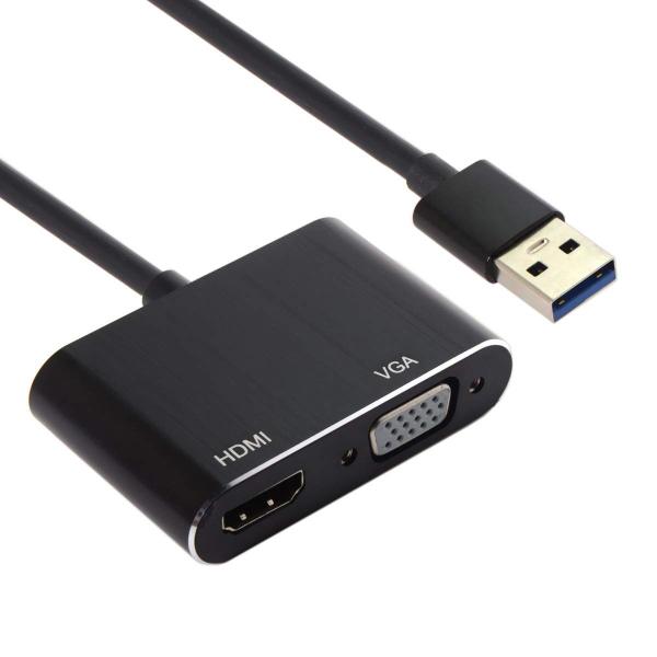 USB3.0 to VGA HDMIアダプタ usb vga変換アダプタ デュアルディスプレイ アダ...