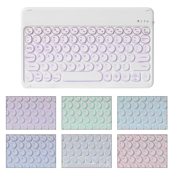 キーボード ワイヤレス Bluetooth 10インチ 7色バックライト搭載 ipad対応キーボ