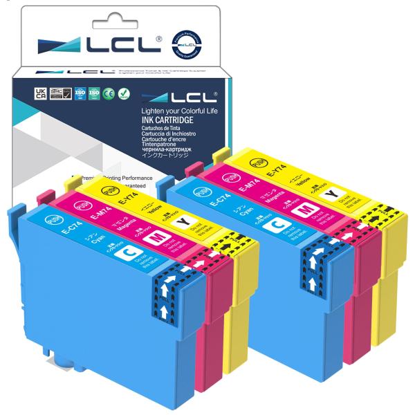 LCL エプソン用 ICC74 ICM74 ICY74 （6パック 2C+2M+2Y） 互換インクカ...