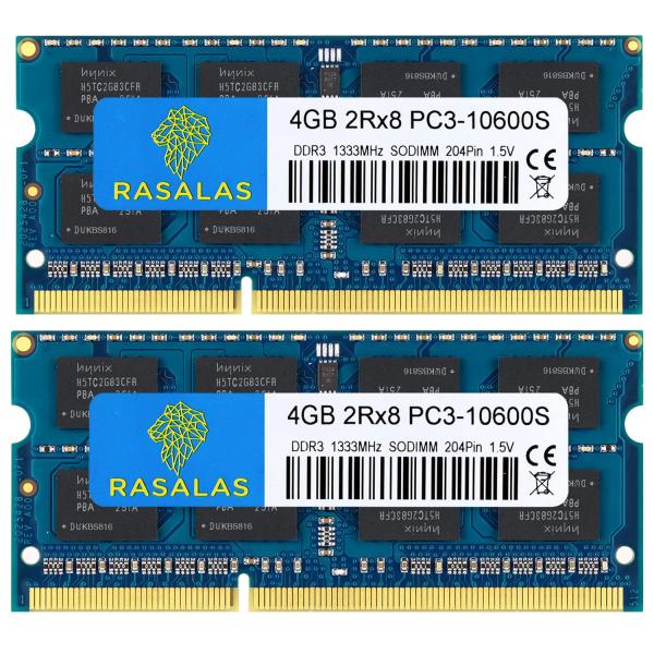 DDR3 1333MHz 8GB 4GB×2枚 PC3-10600S RAM ノートPC用 メモリ ...