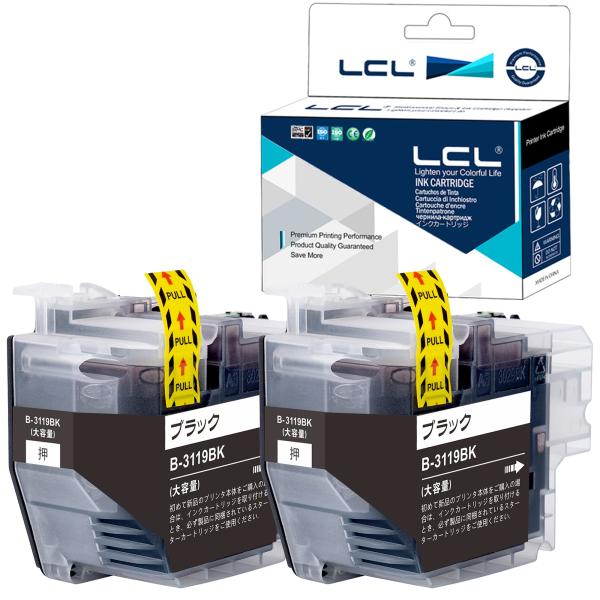LCL ブラザー用 Brother用 LC3119 LC3119BK（2パック ブラック） 互換イン...
