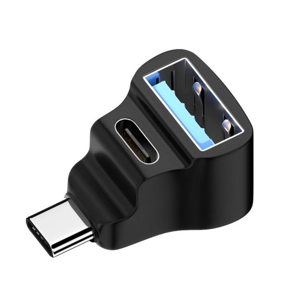 xiwai USB3.0 角度付き Type C 10Gbps オス - デュアル Type-C O...