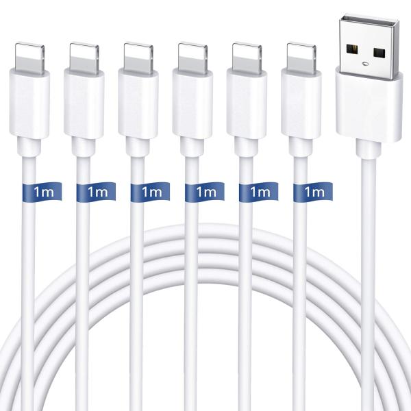 iphone 充電ケーブル 純正 1M ライトニングケーブル 急速（6本セット1M*6）iphon