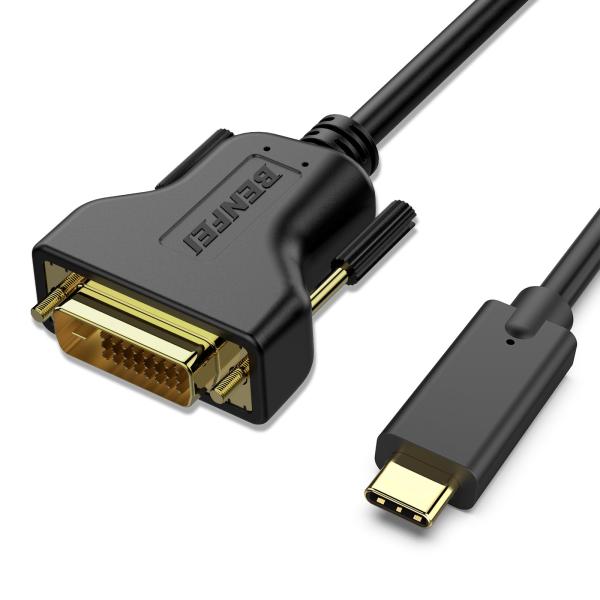 BENFEI 1.8m USB Type C - DVI ケーブル 1080p Full HD タイ...