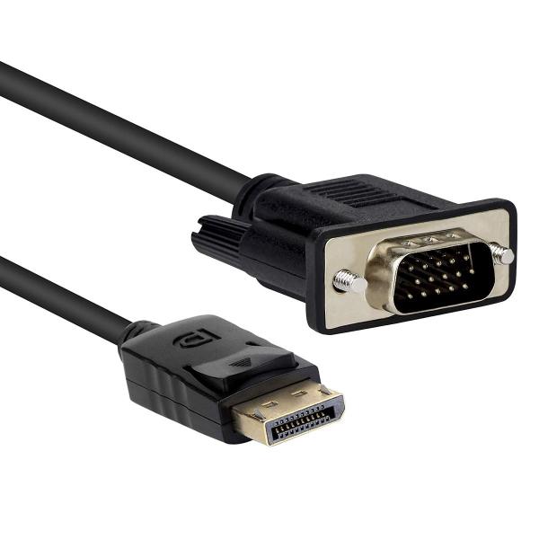 DisplayPort VGA変換 ケーブル DP to VGA 変換ケーブル 1.8m 標準 DP...