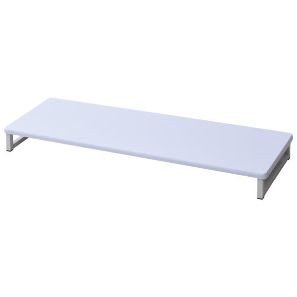 山善(YAMAZEN) モニター台 幅80×奥行25×高さ8cm キーボード収納 PC台 組立かん