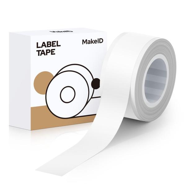 MakeID L1/Q1ラベルプリンタ―用紙全面ラベル ラベルシール 純正 感熱ロール紙