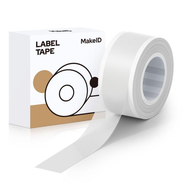 MakeID L1/Q1ラベルプリンタ―用紙全面ラベル ラベルシール 純正 感熱ロール紙
