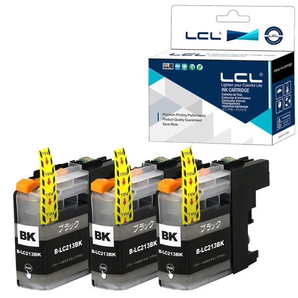 LCL Brother用 ブラザー用 LC213 LC213BK 大容量 残量表示付き （ 3パック...