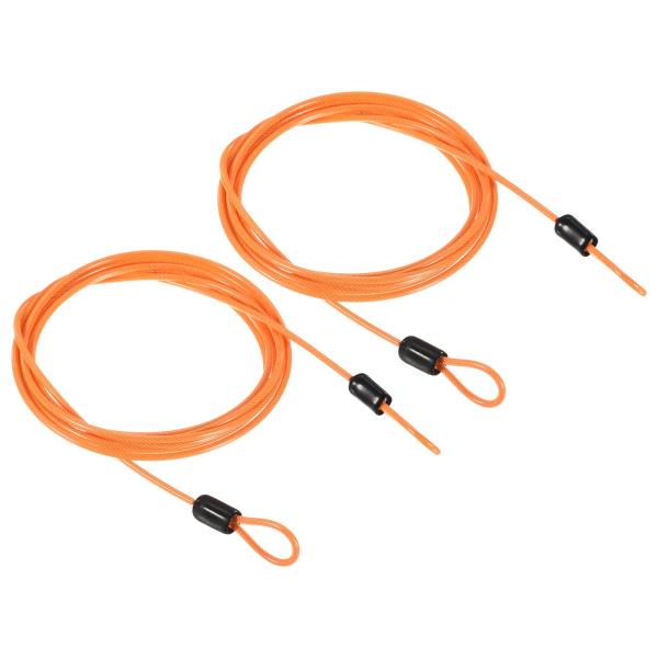 PATIKIL セキュリティスチールケーブル 2.5mm x 2m コーティングされた 荷物ロッ