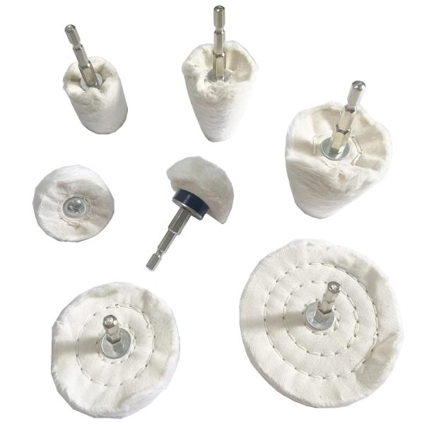 バフ ドリル 六角軸布バフ 先端工具 研磨バフ アルミ 研磨剤 ポリッシャー バフ