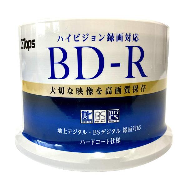 G-TOPS 1回録画用 ブルーレイディスク BD-R 25GB 50枚 ホワイトプリンタブル 6倍