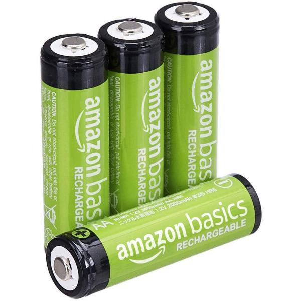 Amazonベーシック 充電池 充電式ニッケル水素電池 単3形4個セット (最小容量2000