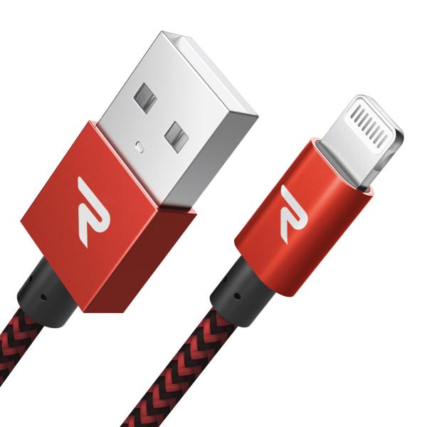 Rampow iPhoneライトニングケーブル 【iPhone対応 / Apple MFi認証】 赤...