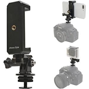 ホットシュー スマホ ＆ ウェアラブルカメラ アタッチメント チルト 関節 アダプター DSLR 一眼レフ ミラーレス カメラ フラッシュマウント 取