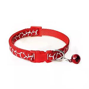 CaanDyy 猫 首輪 可愛い首輪 猫の首輪 猫用首輪 ネコ 首輪 猫 安全 セーフティバックル付 鈴付き おしゃれ 超軽