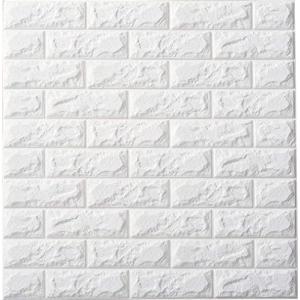 ISL ウォールステッカー 白レンガ調 アルミ仕様 3Dクッション壁紙