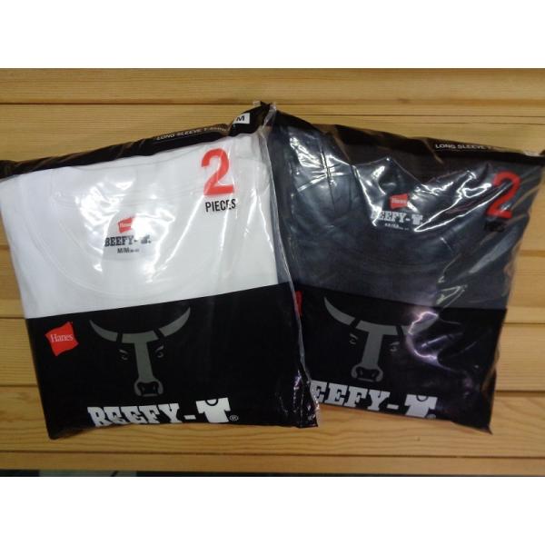 送料無料！！ Ｈａｎｅｓヘインズ　ビーフィー BEEFY-T ロングスリーブ長袖Tシャツ ２枚組 H...