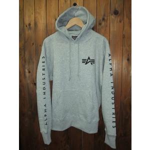 ＳＡＬＥ!! ＡＬＰＨＡアルファ TC1311-0502 PRINT PULL PARKA “SLV” プリント入り 裏起毛スウェット生地 プルオーバー パーカー