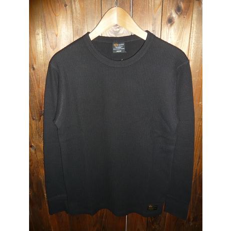 ＡＬＰＨＡアルファ TC1593-001 L/S WAFFLE T‐SHIRT CREW NECK ...