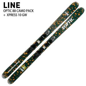 旧モデル[スキー2点セット]ライン スキー板 2025 LINE OPTIC 88 CAMO PACK CAMO + LOOK XPRESS 10 GW 調整可能ビンディングセット 24-25ST 爆買
